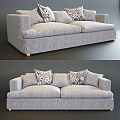 American double sofa sofa living room sofa 3d model