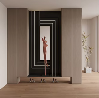 Entrance Shoe Cabinet 3d model