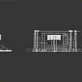 Architectural Exhibition Space Design With Metal Frame Booths Columns And Platforms