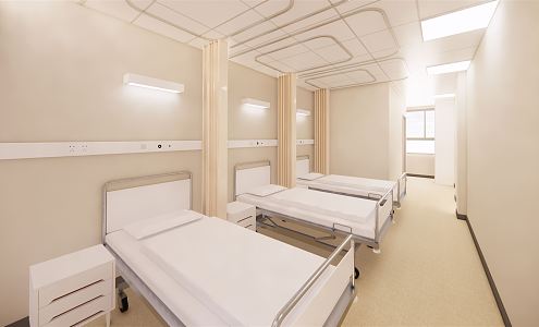 Modern Ward Hospital Ward 3d model