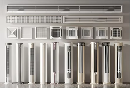 modern air conditioning central air conditioning 3d model