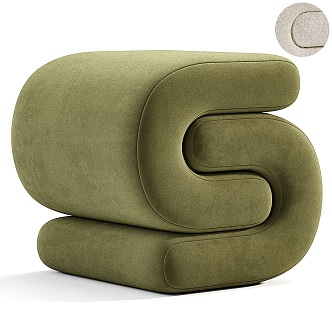 Low Stool Sofa Stool Dressing Stool 3d model