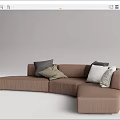 Modern corner sofa multiplayer corner sofa 3d model