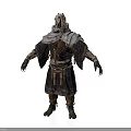 3D Rendered Fantasy Mythical Creature Character With Hooded Cloak And Ornate Belt