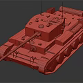 Detailed Military Armored Tank With Green Camouflage Cannon Tracks Turret And Storage Boxes