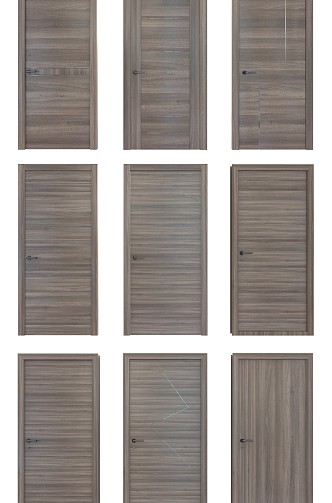 Modern door wooden door single door 3d model