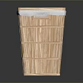 Pet Animal Bamboo Trash Bin With White Lid And Woven Structure