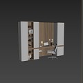 Desk Bookcase 3d model