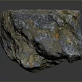 Natural Raw Stone Block With Rough Surface And Multicolored Texture For Interior Decoration