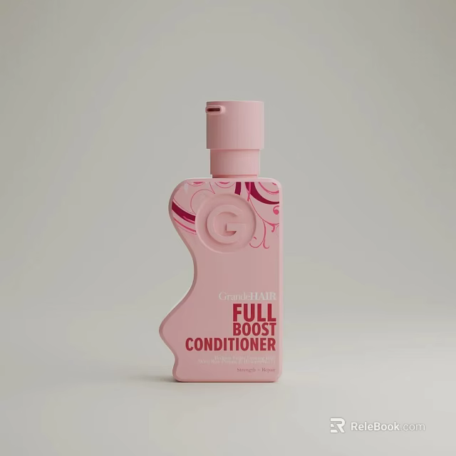 Goldwell Full Boost Conditioner in Pink Bottle for Daily Hair Care Needs 3d model 