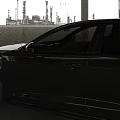 Sleek Black Luxury Car With Modern Exterior Design And LED Headlights