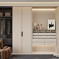 Modern Wardrobe Interior Design With Glass Doors Drawers And Decorative Shelves