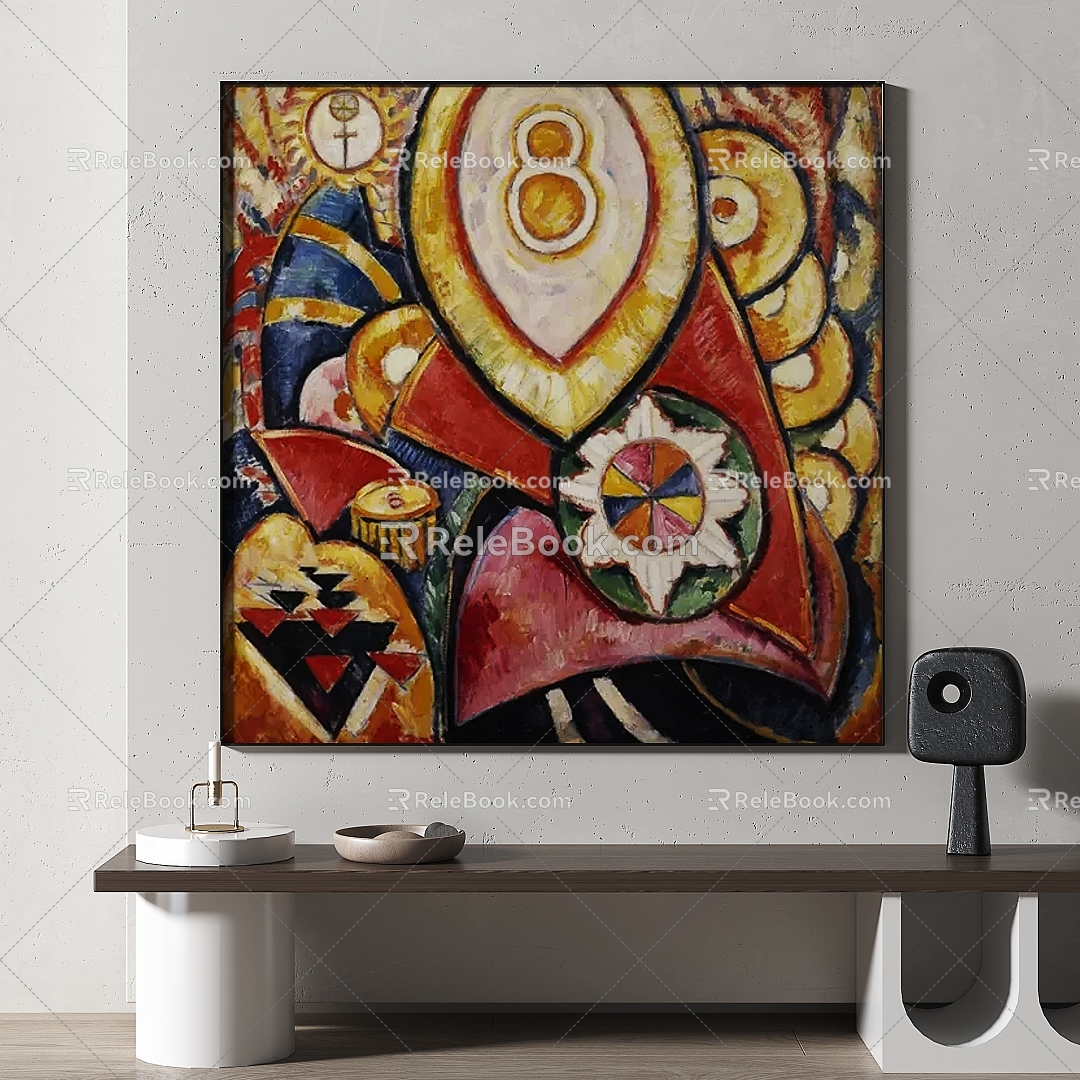 Modern creative abstract decorative painting 3d model