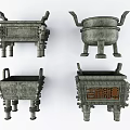 Chinese Ding Bronze Ding 3d model