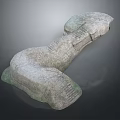Handcrafted Wood And Stone Art Decor Piece With Natural Texture And Unique Shape