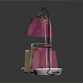 Colorful Vintage Electronic Devices With Radio Alarm Clock And Table Lamp