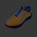 Orange Casual Canvas Shoes With Brown Laces And Brown Sole For Modern Everyday Wear