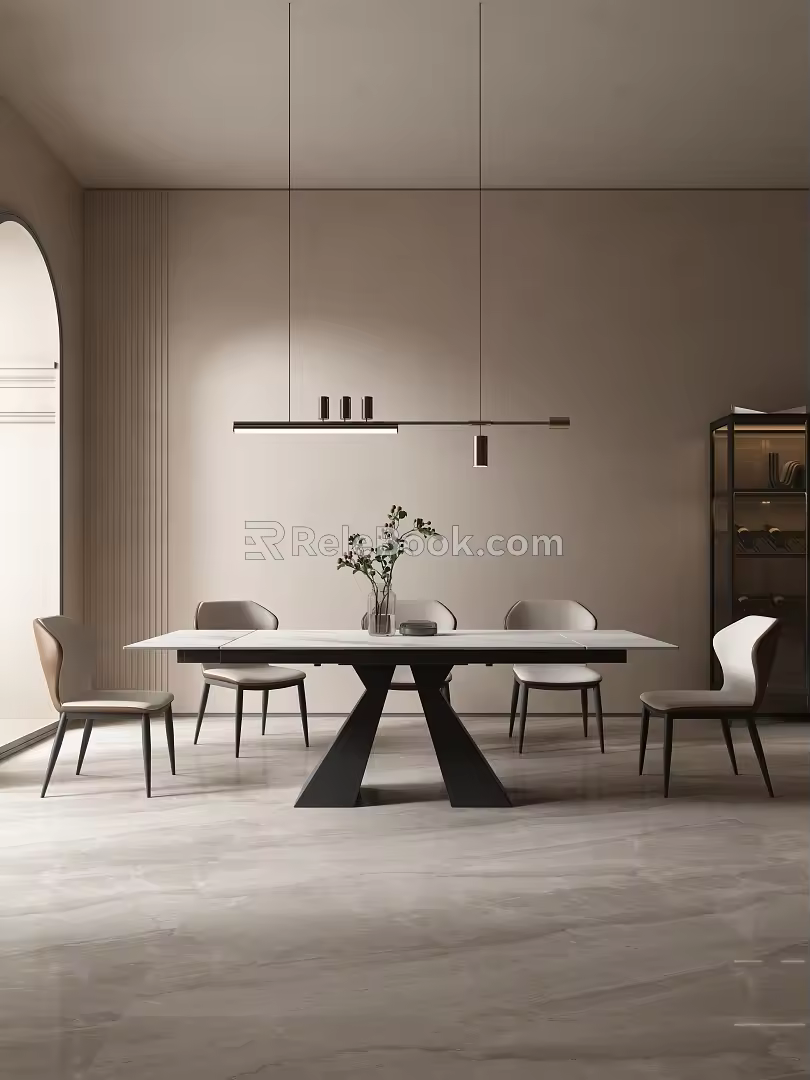 Quiet Minimal Dining Table 3d model