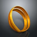 Elegant Golden Ring Shaped Metal Household Item For Home Decor And Daily Use