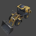 Powerful Utility Wheel Loader with Large Front Bucket Big Tires and Cab Design