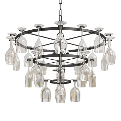 Modern Chandelier Simple Glass Chandelier 3d model Modern Chandelier Simple Glass Chandelier 3d model