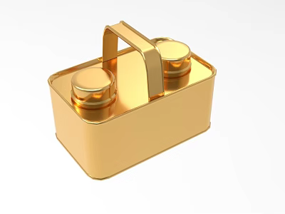 Creative container modeling pure gold container 1583 3d model