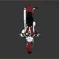 Red Cruiser Motorcycle With Black Seat Chrome Details Shiny Wheels And Modern Design