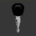 Durable Household Key With Black Handle And Transparent Teeth For Home Use