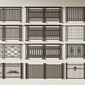 Various Decorative Fence Designs With Geometric Patterns And Ornate Details For Home Garden