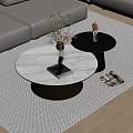 minotti modern coffee table combination 3d model