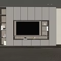 Modern TV Background Cabinet Integrated TV Cabinet 3d model
