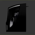 Modern Household Lighting Fixture With Black Finish White Lines And Display Panel