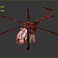 Space Exploration Helicopter Model With White Body And Black Rotor Parts
