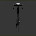Sleek Black Bicycle With White Seat And Blue Rims On Gray Reflective Background
