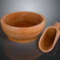 Wooden Bowl and Spoon Set as Practical Household Kitchen Supplies