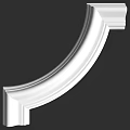 White Curved Decorative Corner Molding With Smooth Surface For Architectural Decoration