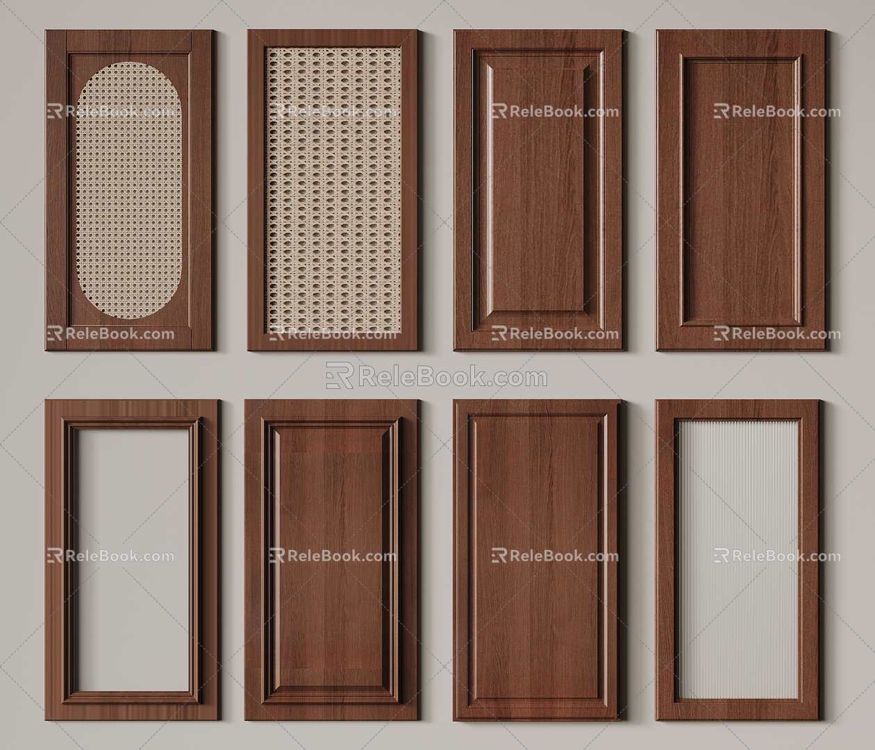 Middle-style cabinet door 3d model