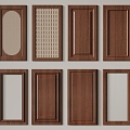 Middle-style cabinet door 3d model