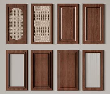 Middle-style cabinet door 3d model