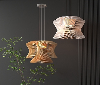 Special-shaped art chandelier 3d model