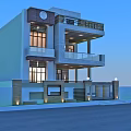 Modern Detached Villa Exterior Design With Balconies Large Windows And Lighting