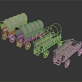 Modern carriage caravan caravan 3d model