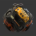 modern engine electric engine 3d model