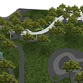 Modern Corridor Art Curve Multi-functional Three-dimensional Corridor 3d model