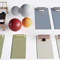 Public Fitness Facilities With Yoga Mats Fitness Balls And Stretching Equipment