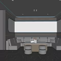 Luxury Modern KTV Interior Design With Comfortable Sofa Seating LED Lighting And Bar Counter