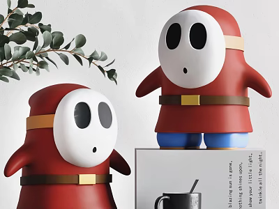 Trendy desktop ornaments doll furnishings children's cartoon toys living room decoration furnishings 3d model