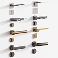 Modern door handle door handle single open door handle door handle combination 3d model