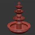 Multi Tiered Stone Garden Water Fountain With Classic Design And Decorative Base