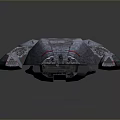 Futuristic Interstellar Spacecraft With Detailed Exterior Design For Cosmic Exploration